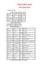 Đề cương ôn tập môn Tiếng Anh Lớp 7 - Unit 6 After school